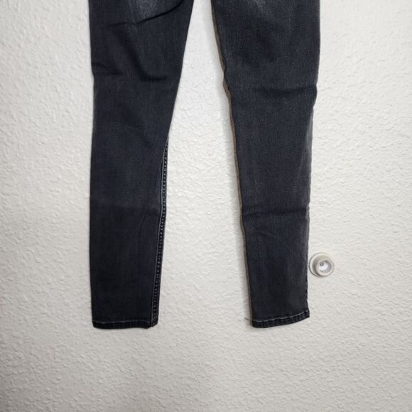 Free People High Waisted Lace-Up Jeggings  in Faded Black Women's Size 28 - Picture 7 of 8